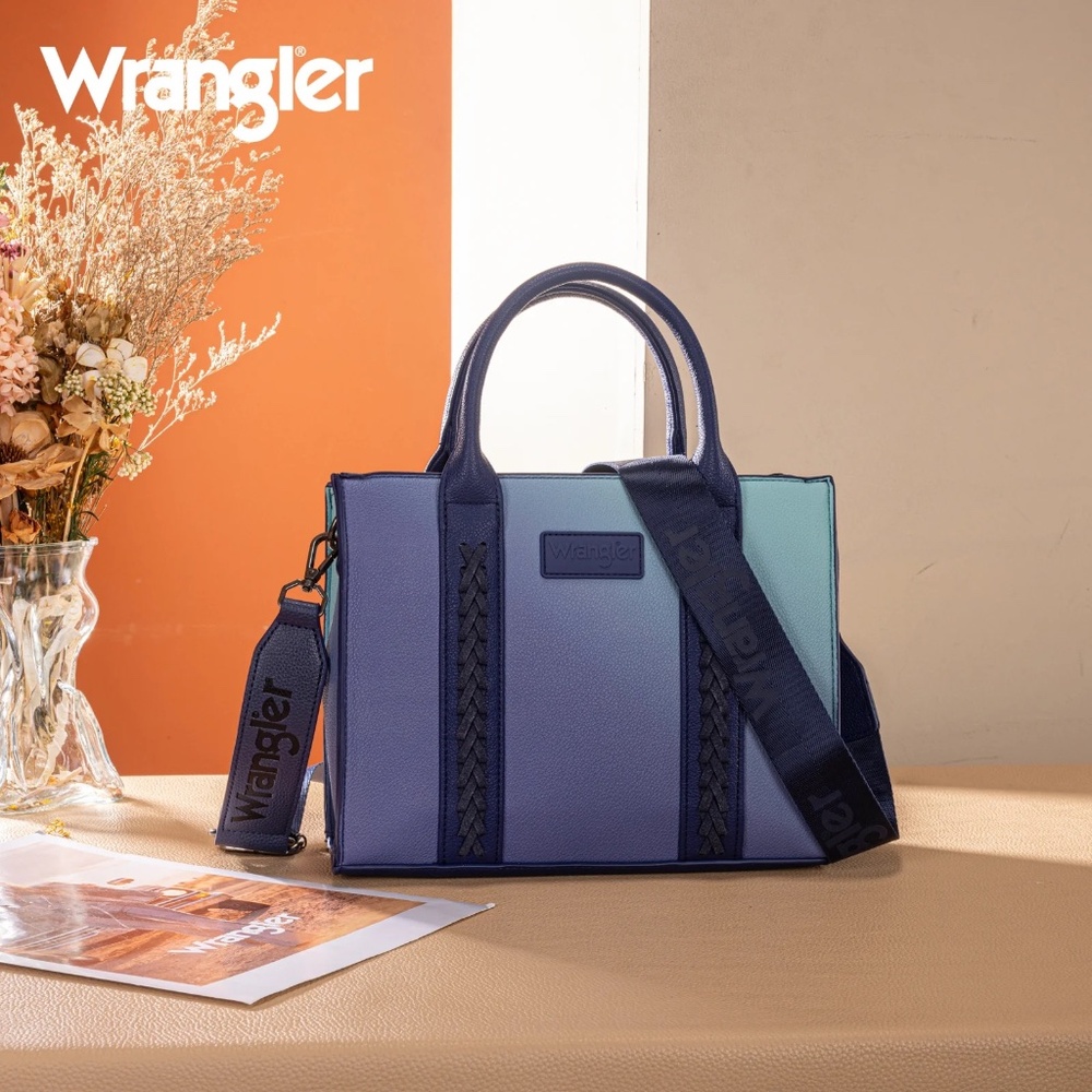 Wrangler Ombre Western Tote/Crossbody Navy